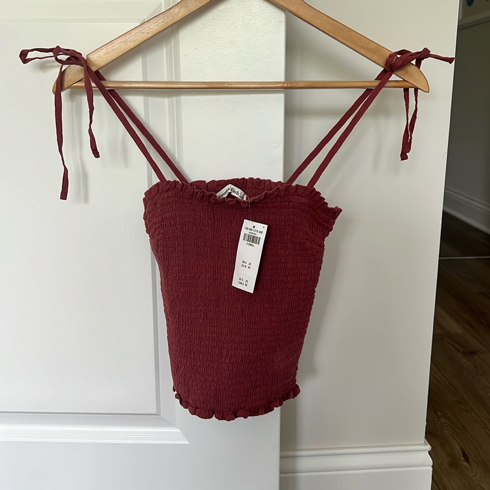 Abercrombie & Fitch NWT Tie Strap Smock Top Size XS